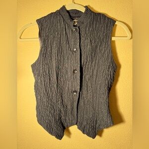 Diana Slavin plisse textured vest